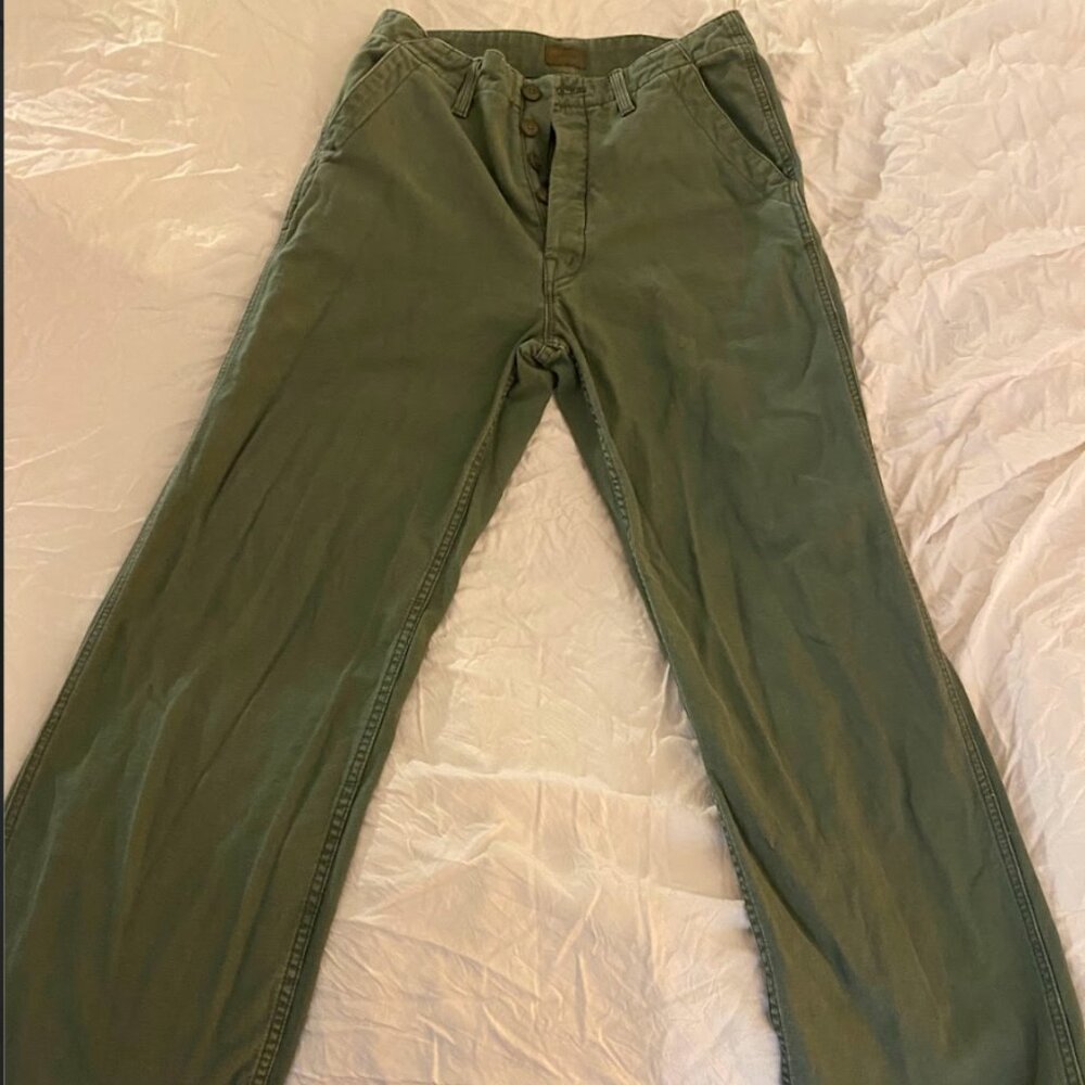 MOTHER khaki green trousers